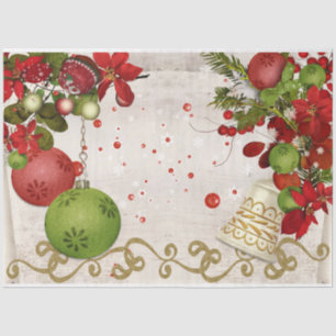 Papel De Seda Série "Design" de Berries de Natal 7