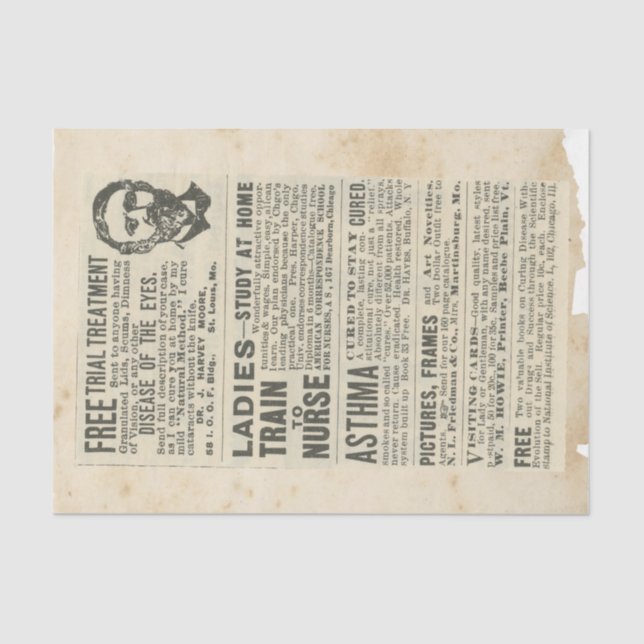 Papel De Seda Série Design de Ephemera de Sucata #16 (Frente )