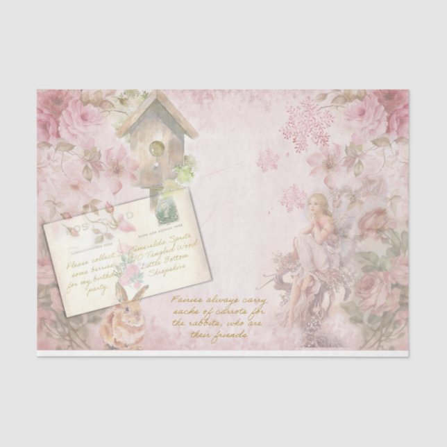 Papel De Seda Série Design de fadas 4 (Frente )