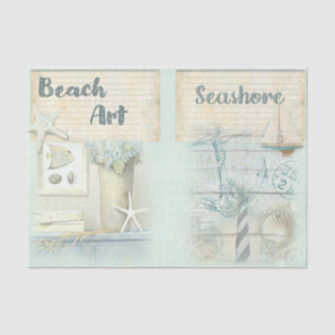 Papel De Seda Série Design de praia náutica 4