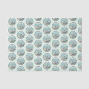 Papel De Seda Série Design de praia náutica 6