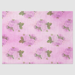 Papel De Seda Série Design Floral Desbotado Roxo 9