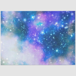 Papel De Seda Série Design Galáxia Azul 3