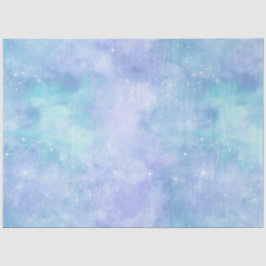 Papel De Seda Série Design Galáxia Azul Claro 10