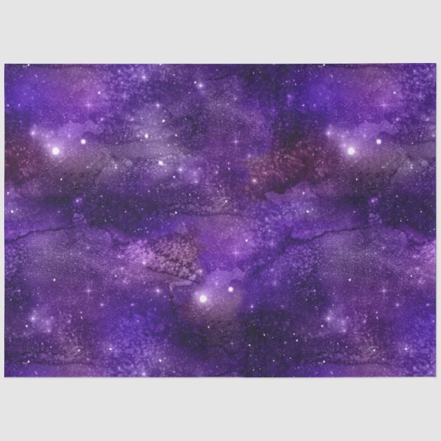 Papel De Seda Série Design Galáxia Roxa 4 (Frente )