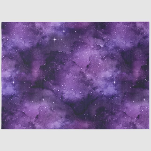 Papel De Seda Série Design Galáxia Roxa 5 (Frente )