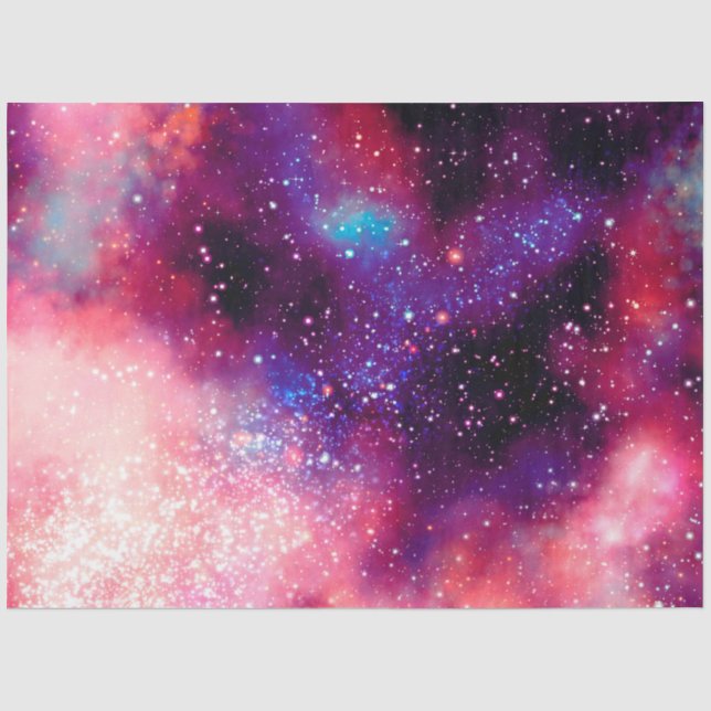 Papel De Seda Série Design Galáxia Vermelha 4 (Frente )