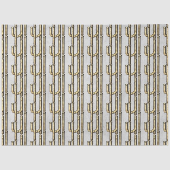 Papel De Seda Série Design Gold SteamPunk 10 (Frente )