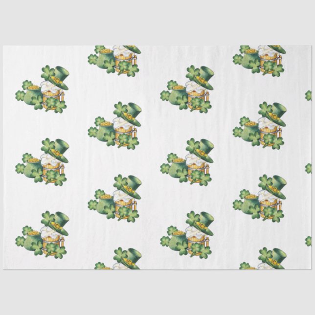 Papel De Seda Série Dia de São Patrício Design 40 (Frente )