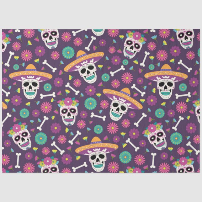 Papel De Seda Série Dia dos Mortos Design 4 (Frente )