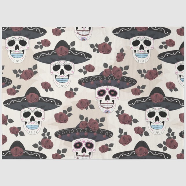 Papel De Seda Série Dia dos Mortos Design 8 (Frente )