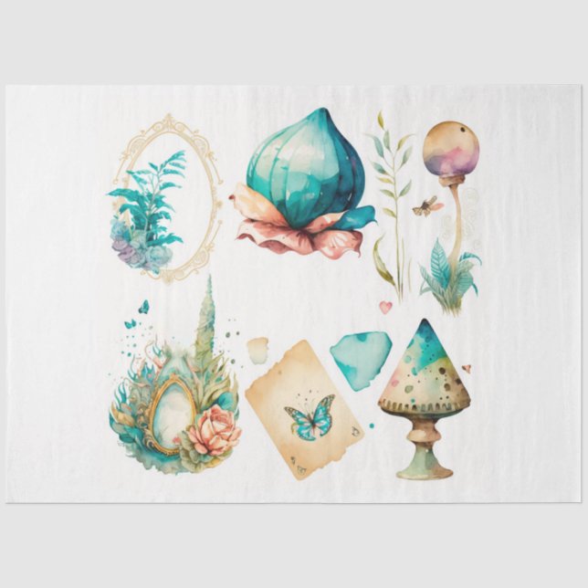 Papel De Seda Série do Chá de Alice Design 5 (Frente )