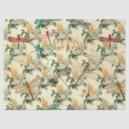Papel De Seda Série Dragonflies Vintage Design 7