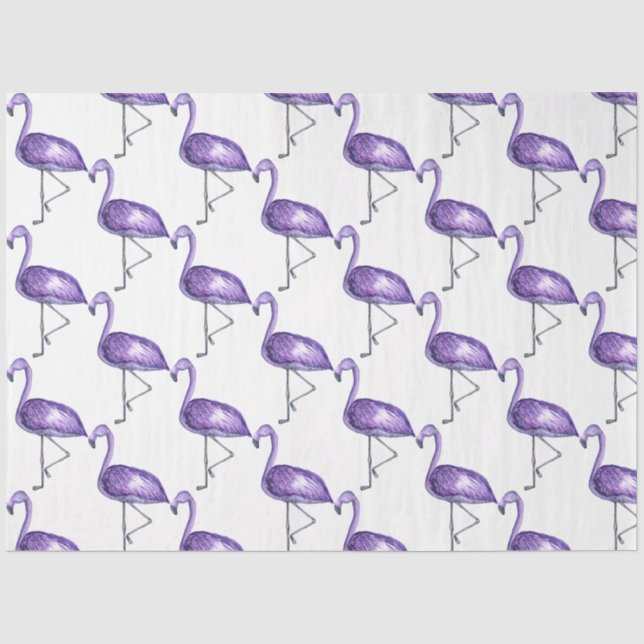 Papel De Seda Série Flamingo Tropical Design 10 (Frente )