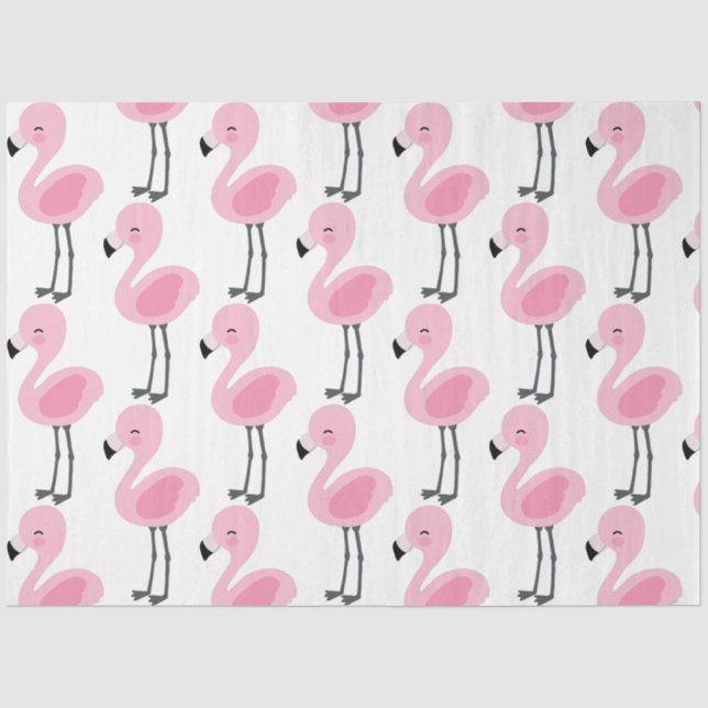 Papel De Seda Série Flamingo Tropical Design 3 (Frente )