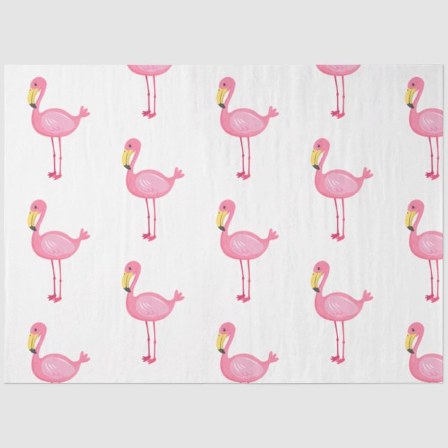 Papel De Seda Série Flamingo Tropical Design 8 (Frente )