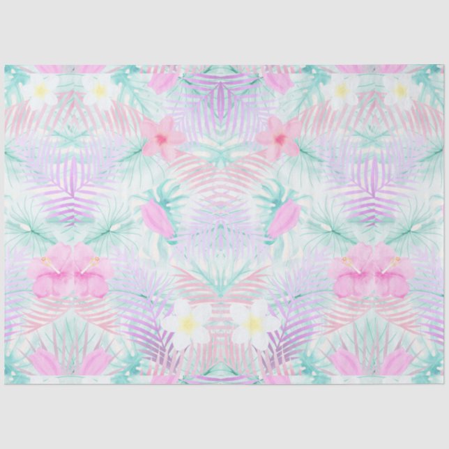 Papel De Seda Série Flamingo Tropical Vibes Design 14 (Frente )