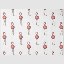 Papel De Seda Série Flamingo Vibes Tropicais Design 1