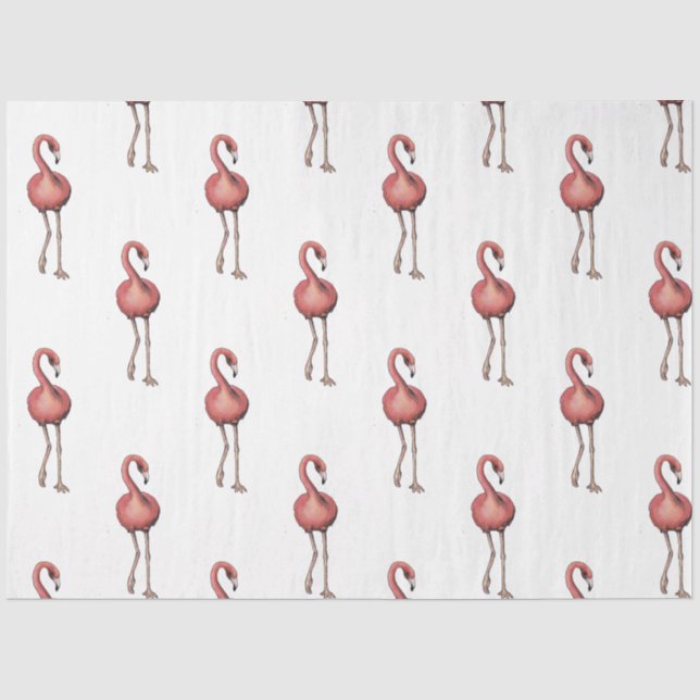 Papel De Seda Série Flamingo Vibes Tropicais Design 1 (Frente )