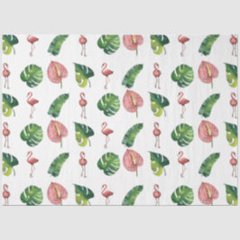 Papel De Seda Série Flamingo Vibes Tropicais Design 3