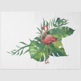 Papel De Seda Série Flamingo Vibes Tropicais Design 9