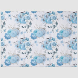 Papel De Seda Série Floral Azul Design 4