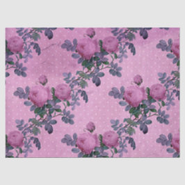 Papel De Seda Série Floral Desbotada Roxa Design 1