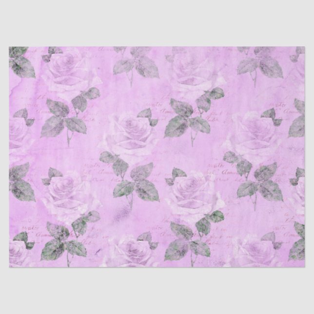 Papel De Seda Série Floral Roubada Roxa Design 5 (Frente )