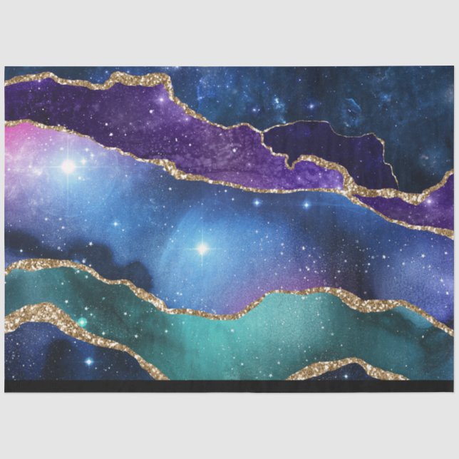 Papel De Seda Série Galaxy Agate Design 13 (Frente )