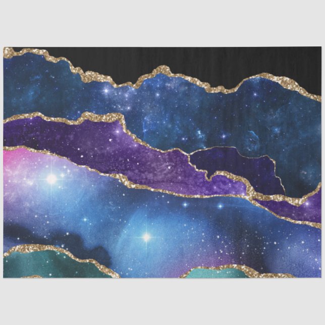 Papel De Seda Série Galaxy Agate Design 14 (Frente )
