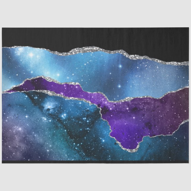 Papel De Seda Série Galaxy Agate Design 16 (Frente )