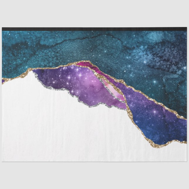 Papel De Seda Série Galaxy Agate Design 6 (Frente )