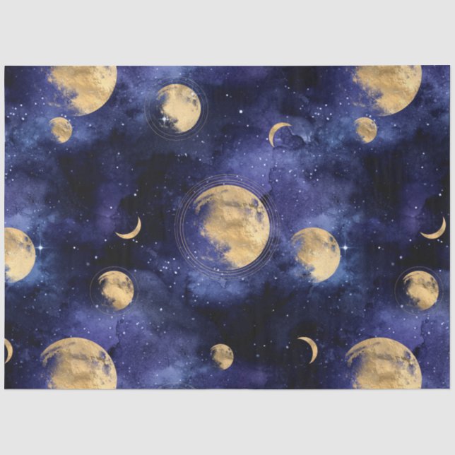 Papel De Seda Série Galaxy Moon Design 6 (Frente )