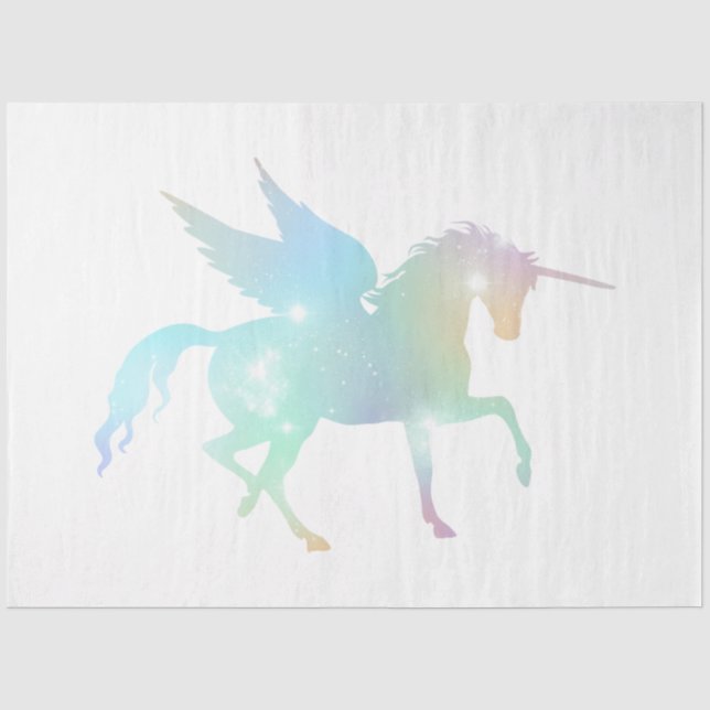 Papel De Seda Série Galaxy Unicórnio Design 19 (Frente )