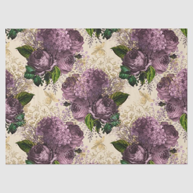 Papel De Seda Série Jardim de Chá Abelha Design 44 (Frente )