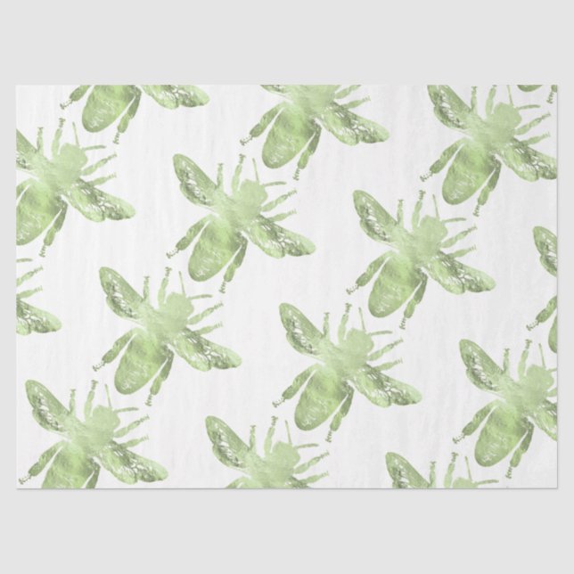 Papel De Seda Série Jardim de Chá Abelha Design 50 (Frente )