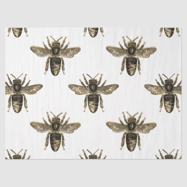 Papel De Seda Série Jardim de Chá Abelha Design 53 (Frente )