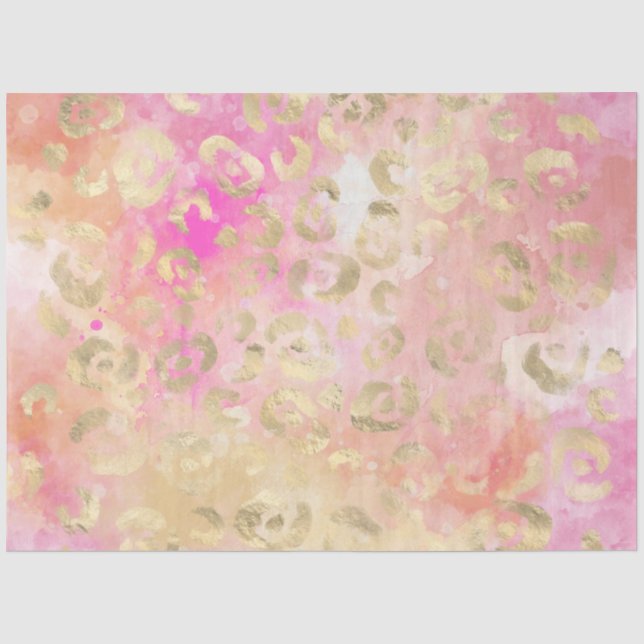 Papel De Seda Série Leopard Paint Design 5 (Frente )