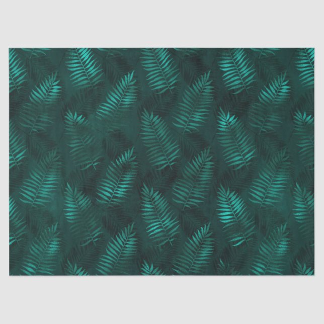 Papel De Seda Série Leopardo-Teal e Dourada Design 12 (Frente )