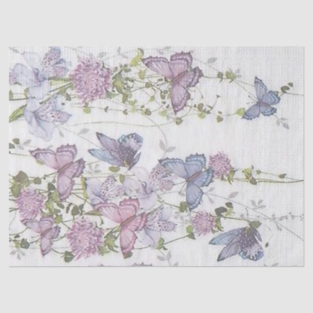 Papel De Seda Série Lilás Shabby Chic Design 15 (Frente )