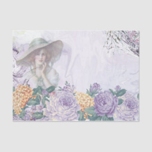 Papel De Seda Série Lilás Shabby Chic Design 2