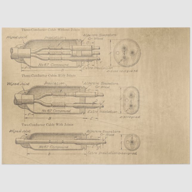 Papel De Seda Série Mecânica Steampunk Design nº 3 (Frente )