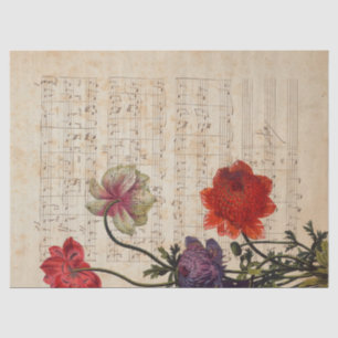 Papel De Seda Série Música e Rosas Design 7