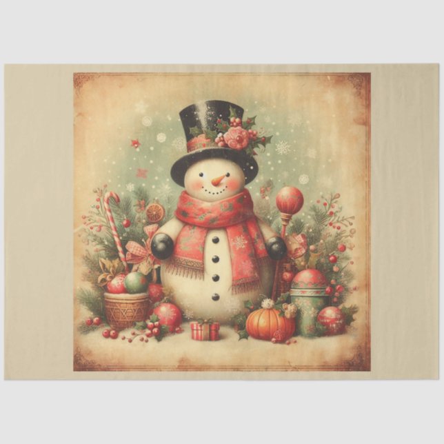 Papel De Seda Série Natal Passado Design 22 (Frente )