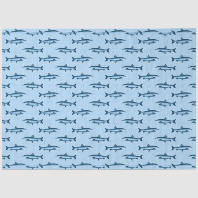 Papel De Seda Série Náutica Rosa e Azul Design 10 (Frente )