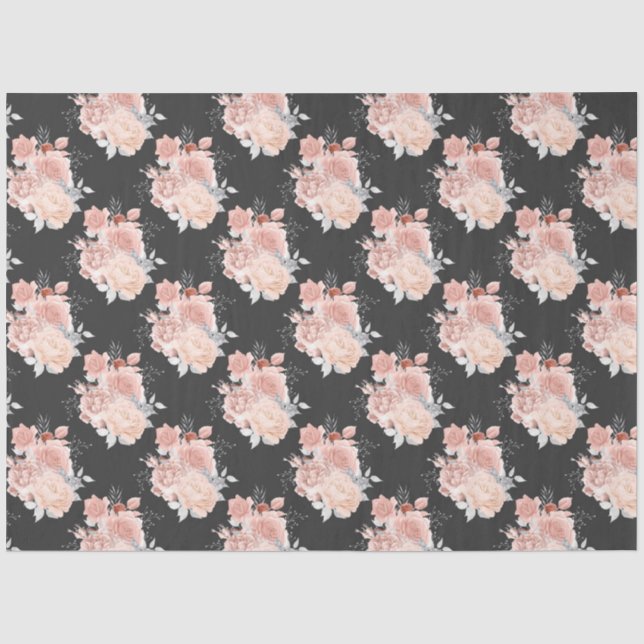 Papel De Seda Série Peach e Prata Design 9 (Frente )