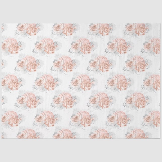 Papel De Seda Série Peach e Silver Design 10 (Frente )