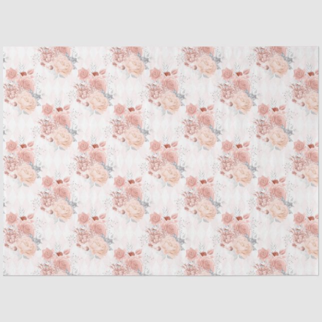Papel De Seda Série Peach e Silver Design 11 (Frente )