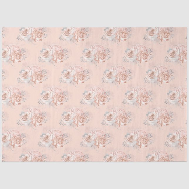 Papel De Seda Série Peach e Silver Design 15 (Frente )