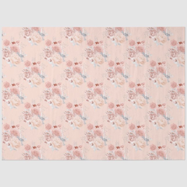Papel De Seda Série Peach e Silver Design 16 (Frente )